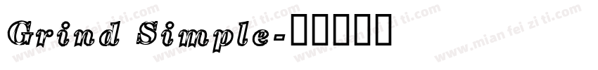 Grind Simple字体转换